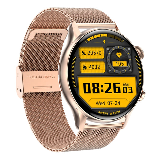 HK8Pro 1.36 inch AMOLED Screen Steel Strap Smart Watch, Support NFC Function / Blood Oxygen Monitoring(Gold) - Smart Watches by buy2fix | Online Shopping UK | buy2fix