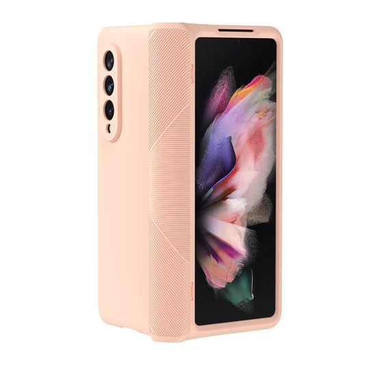 For Samsung Galaxy Z Fold3 5G 360 Full Body Armor Hinge Flip Phone Case(Pink) by buy2fix