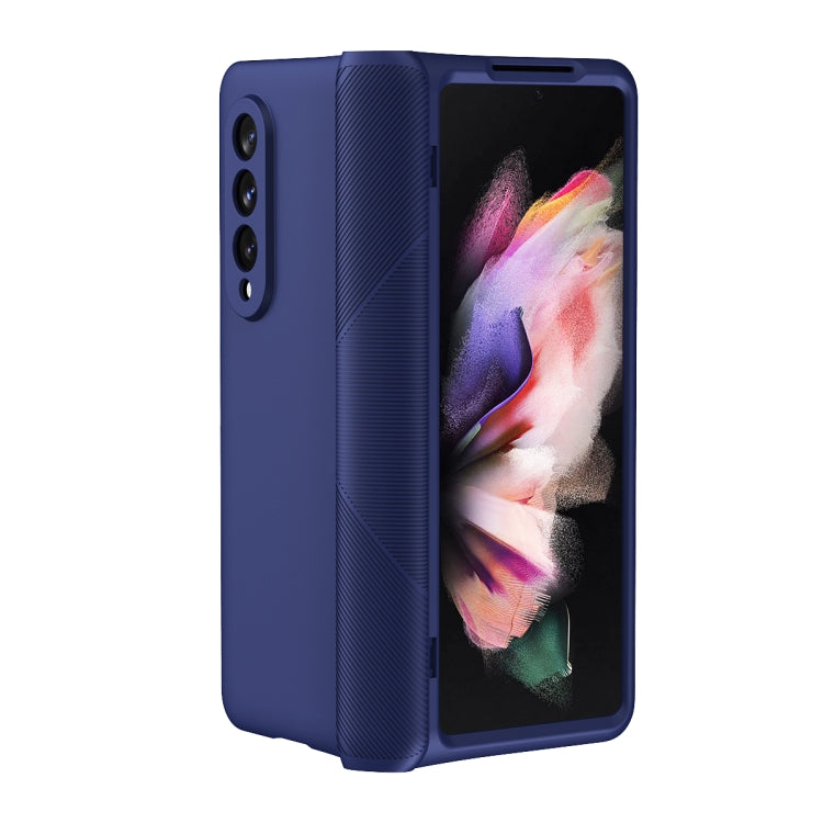 For Samsung Galaxy Z Fold3 5G 360 Full Body Armor Hinge Flip Phone Case(Blue) by buy2fix