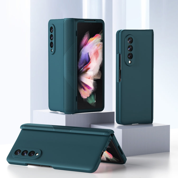 For Samsung Galaxy Z Fold3 5G 360 Full Body Armor Hinge Flip Phone Case(Green) by buy2fix