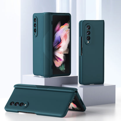 For Samsung Galaxy Z Fold3 5G 360 Full Body Armor Hinge Flip Phone Case(Green) by buy2fix