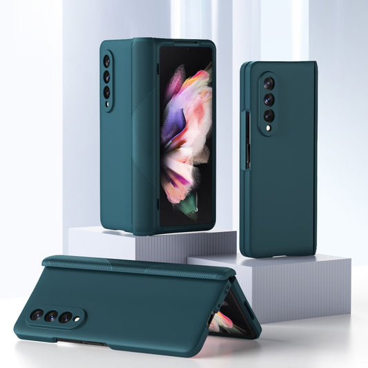 For Samsung Galaxy Z Fold3 5G 360 Full Body Armor Hinge Flip Phone Case(Green) by buy2fix