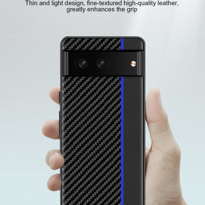 For Google Pixel 7 Pro 5G Ultra-thin Carbon Fiber Texture Splicing Phone Case(Yellow) - Google Cases by buy2fix | Online Shopping UK | buy2fix