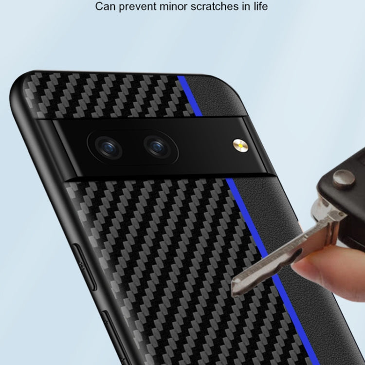 For Google Pixel 7 Pro 5G Ultra-thin Carbon Fiber Texture Splicing Phone Case(Yellow) - Google Cases by buy2fix | Online Shopping UK | buy2fix