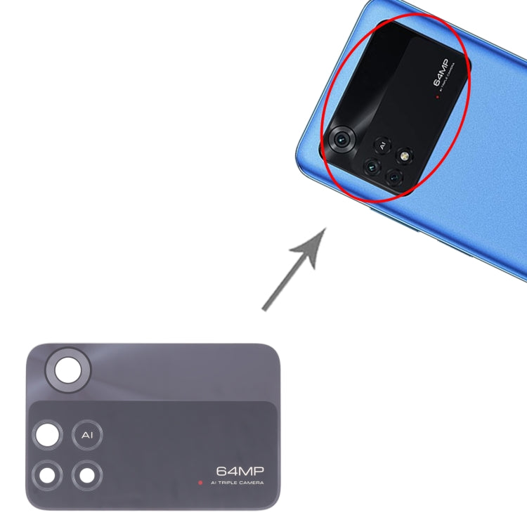 10 PCS Back Camera Lens For Xiaomi Poco M4 Pro 4G - Camera by buy2fix | Online Shopping UK | buy2fix