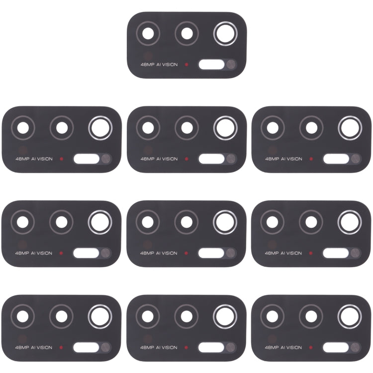 10 PCS Back Camera Lens For Xiaomi Poco M3 Pro 5G - Camera by buy2fix | Online Shopping UK | buy2fix
