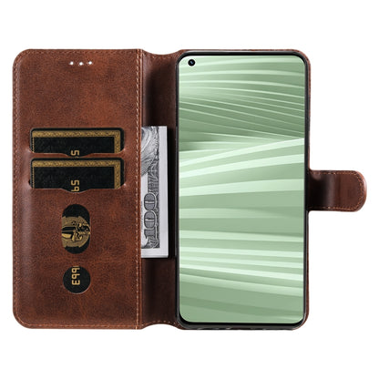 For OPPO Realme GT2 Pro Classic Calf Texture Flip Leather Case(Brown) - Realme Cases by buy2fix | Online Shopping UK | buy2fix