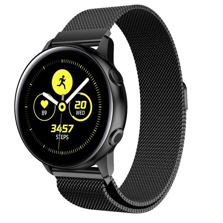 For Galaxy Watch Active Milanese Watch Band(Black) - Watch Bands by buy2fix | Online Shopping UK | buy2fix