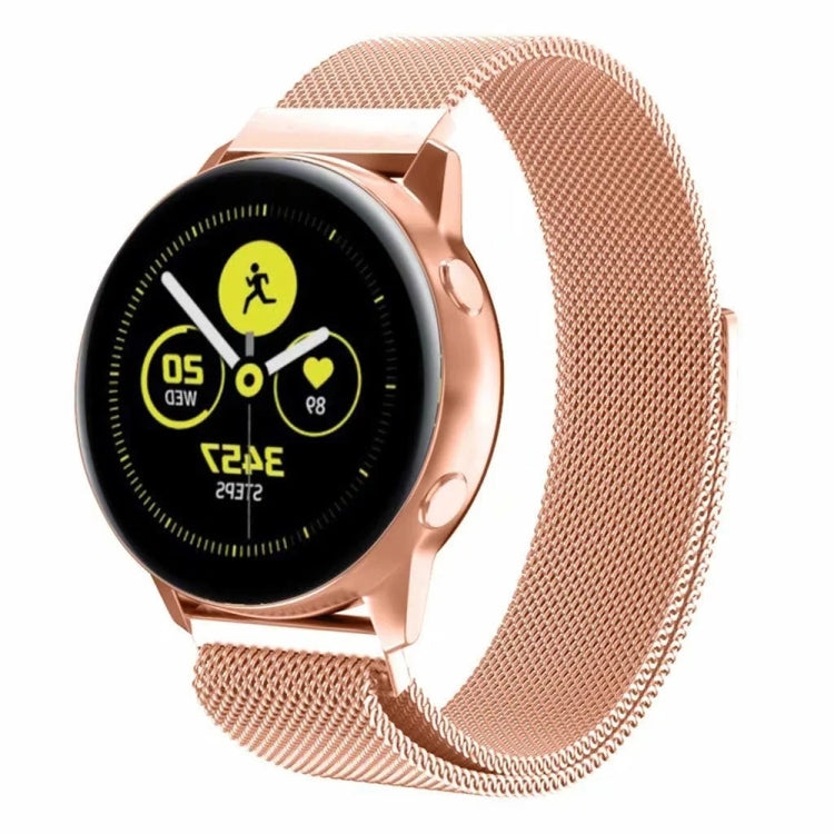 For Galaxy Watch Active Milanese Watch Band(Rose Gold) - Watch Bands by buy2fix | Online Shopping UK | buy2fix