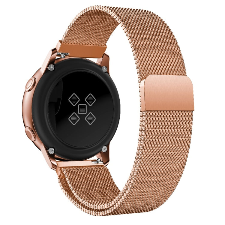 For Galaxy Watch Active Milanese Watch Band(Rose Gold) - Watch Bands by buy2fix | Online Shopping UK | buy2fix