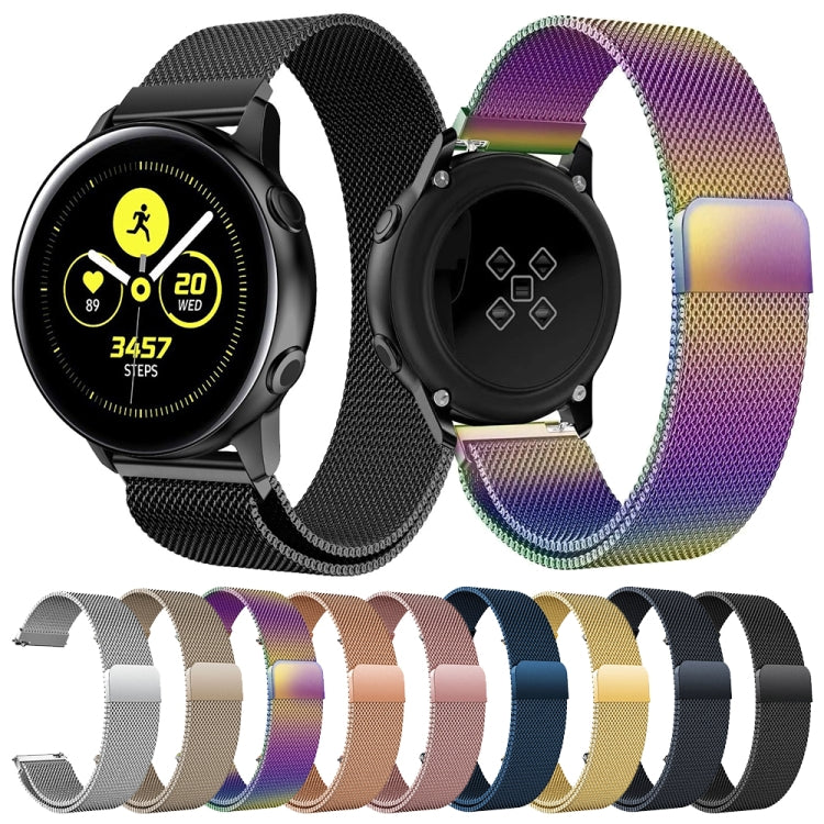 For Galaxy Watch Active Milanese Watch Band(Black) - Watch Bands by buy2fix | Online Shopping UK | buy2fix