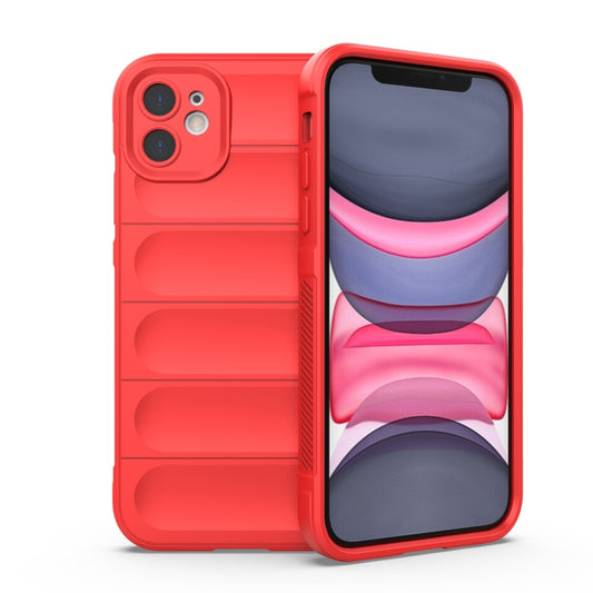 For iPhone 11 Magic Shield TPU + Flannel Phone Case (Red) - iPhone 11 Cases by buy2fix | Online Shopping UK | buy2fix
