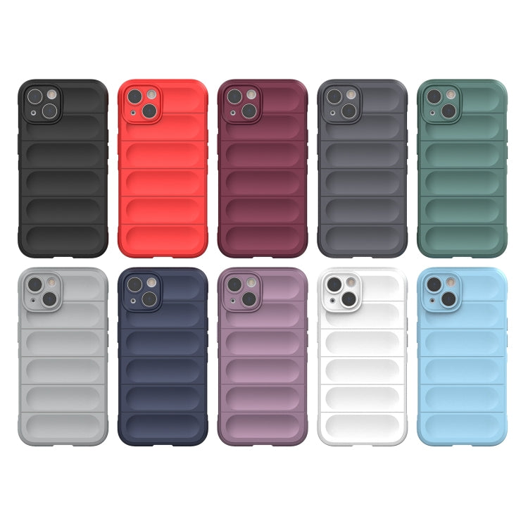For iPhone 13 Magic Shield TPU + Flannel Phone Case(Dark Blue) - iPhone 13 Cases by buy2fix | Online Shopping UK | buy2fix