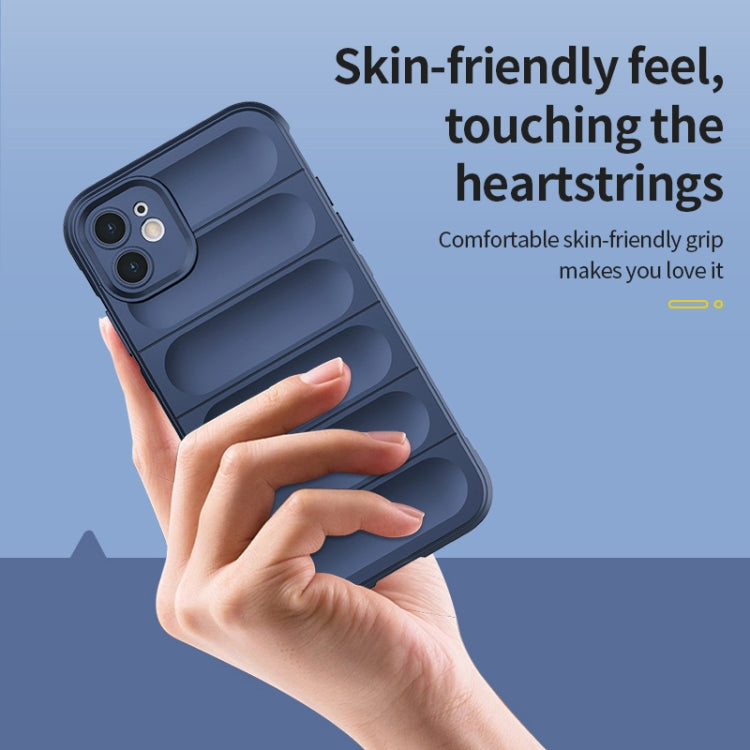 For iPhone 13 Magic Shield TPU + Flannel Phone Case(Dark Blue) - iPhone 13 Cases by buy2fix | Online Shopping UK | buy2fix