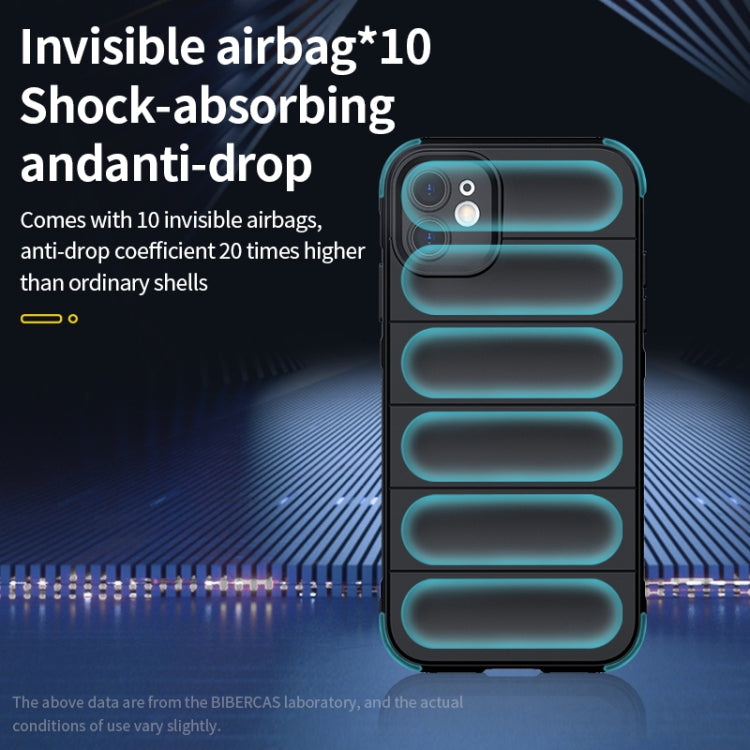 For iPhone 13 Magic Shield TPU + Flannel Phone Case(Dark Blue) - iPhone 13 Cases by buy2fix | Online Shopping UK | buy2fix