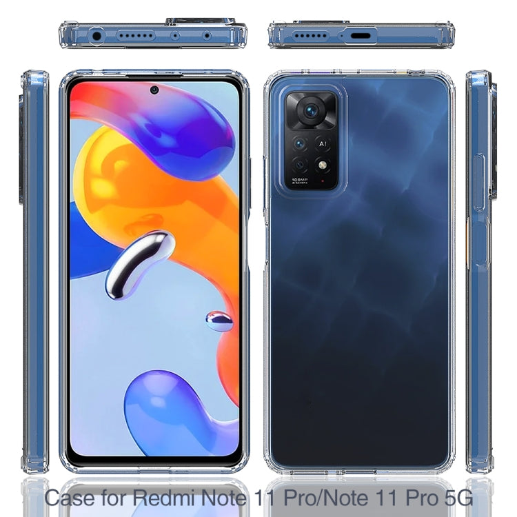 For Xiaomi Redmi Note 11 Pro Global/Redmi Note 11 Pro 5G Global Scratchproof TPU + Acrylic Protective Phone Case(Transparent) by buy2fix