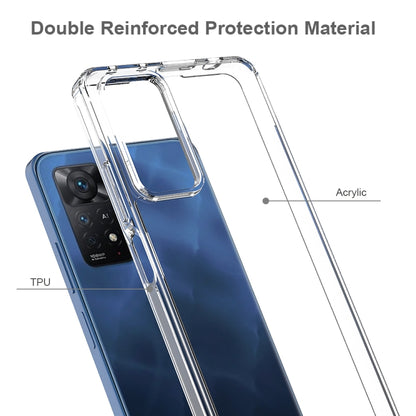 For Xiaomi Redmi Note 11 Pro Global/Redmi Note 11 Pro 5G Global Scratchproof TPU + Acrylic Protective Phone Case(Transparent) by buy2fix