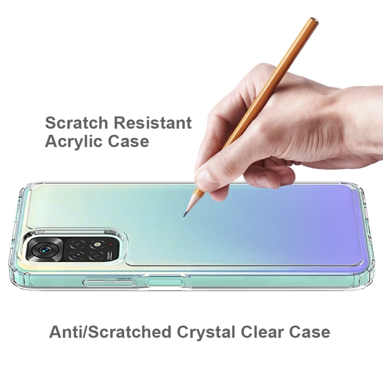 For Xiaomi Redmi Note 11 Global/Redmi Note 11S Scratchproof TPU + Acrylic Protective Phone Case(Transparent) by buy2fix
