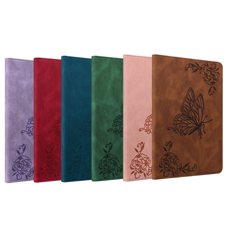 Butterfly Flower Embossed Leather Tablet Case For iPad 9.7 inch 2017 / 2018(Green) - iPad 9.7 (2018) & (2017) Cases by buy2fix | Online Shopping UK | buy2fix