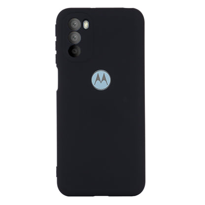 For Motorola Moto G51 5G Pure Color Liquid Silicone Shockproof Full Coverage Phone Case(Black) - Motorola Cases by buy2fix | Online Shopping UK | buy2fix