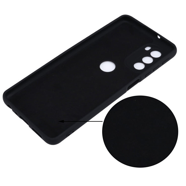 For Motorola Moto G51 5G Pure Color Liquid Silicone Shockproof Full Coverage Phone Case(Black) - Motorola Cases by buy2fix | Online Shopping UK | buy2fix
