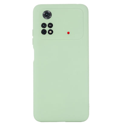 For Xiaomi Poco M4 Pro 4G Global Pure Color Liquid Silicone Shockproof Full Coverage Phone Case(Green) - Xiaomi Cases by buy2fix | Online Shopping UK | buy2fix