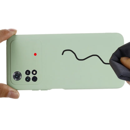 For Xiaomi Poco M4 Pro 4G Global Pure Color Liquid Silicone Shockproof Full Coverage Phone Case(Green) - Xiaomi Cases by buy2fix | Online Shopping UK | buy2fix