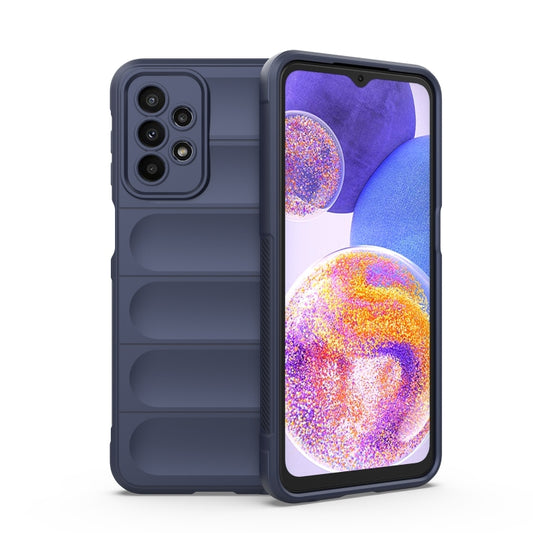 For Samsung Galaxy A23 Magic Shield TPU + Flannel Phone Case(Dark Blue) - Galaxy Phone Cases by buy2fix | Online Shopping UK | buy2fix