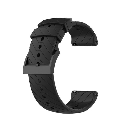 For Suunto 7 Lightning Silicone Watch Band(Black) -  by buy2fix | Online Shopping UK | buy2fix
