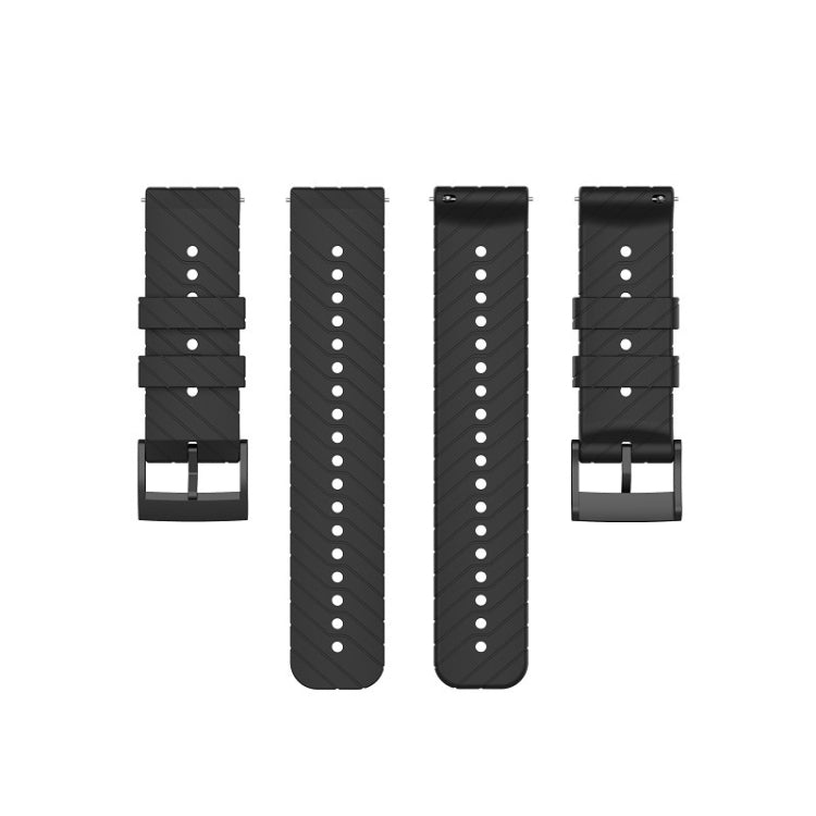 For Suunto 7 Lightning Silicone Watch Band(Black) -  by buy2fix | Online Shopping UK | buy2fix