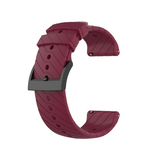 For Suunto 7 Lightning Silicone Watch Band(Red Wine) -  by buy2fix | Online Shopping UK | buy2fix