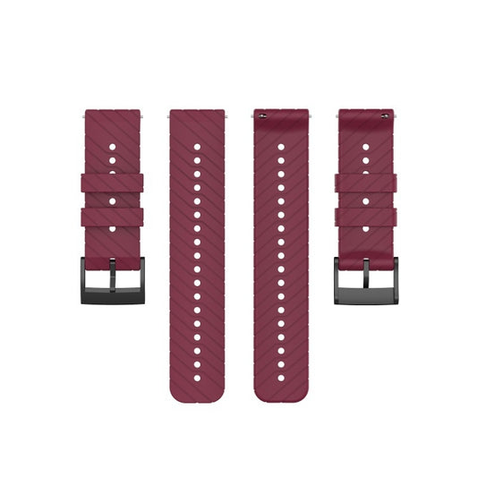 For Suunto 7 Lightning Silicone Watch Band(Red Wine) -  by buy2fix | Online Shopping UK | buy2fix