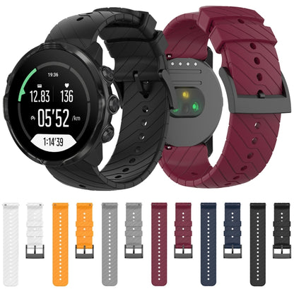 For Suunto 7 Lightning Silicone Watch Band(Black) -  by buy2fix | Online Shopping UK | buy2fix