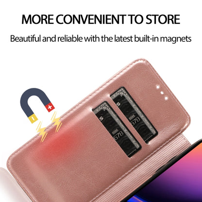 For iPhone 11 Pro Knight Magnetic Suction Leather Phone Case (Rose Gold) - iPhone 11 Pro Cases by buy2fix | Online Shopping UK | buy2fix