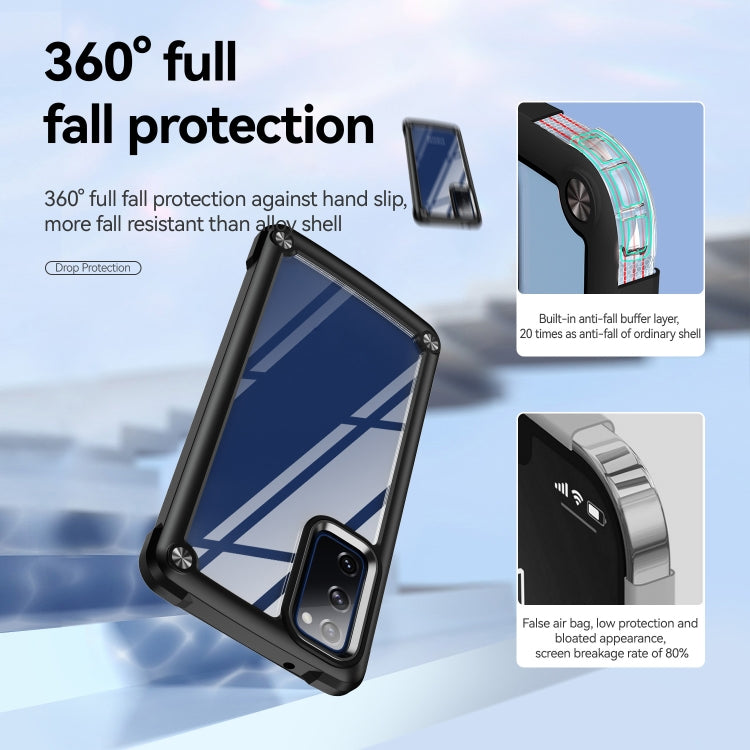 For Samsung Galaxy S20 FE 5G TPU + PC Lens Protection Phone Case(Black) by buy2fix
