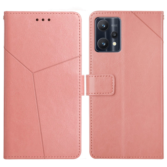 For OPPO Realme 9 Pro+/Realme 9 4G Y Stitching Horizontal Flip Leather Phone Case(Rose Gold) - Realme Cases by buy2fix | Online Shopping UK | buy2fix