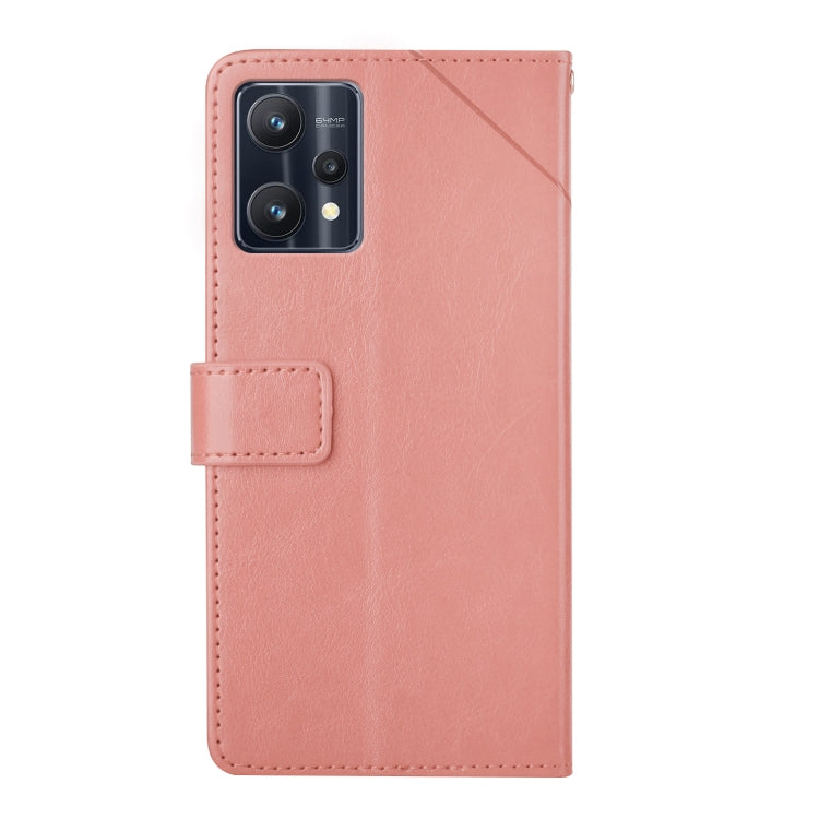 For OPPO Realme 9 Pro+/Realme 9 4G Y Stitching Horizontal Flip Leather Phone Case(Rose Gold) - Realme Cases by buy2fix | Online Shopping UK | buy2fix