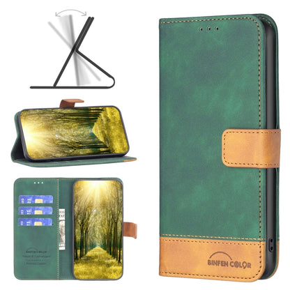 For Samsung Galaxy S20 FE BF11 Color Matching Skin Feel Leather Phone Case(Green) by buy2fix