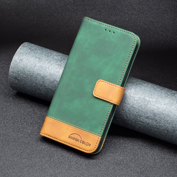 For Samsung Galaxy S20 FE BF11 Color Matching Skin Feel Leather Phone Case(Green) by buy2fix