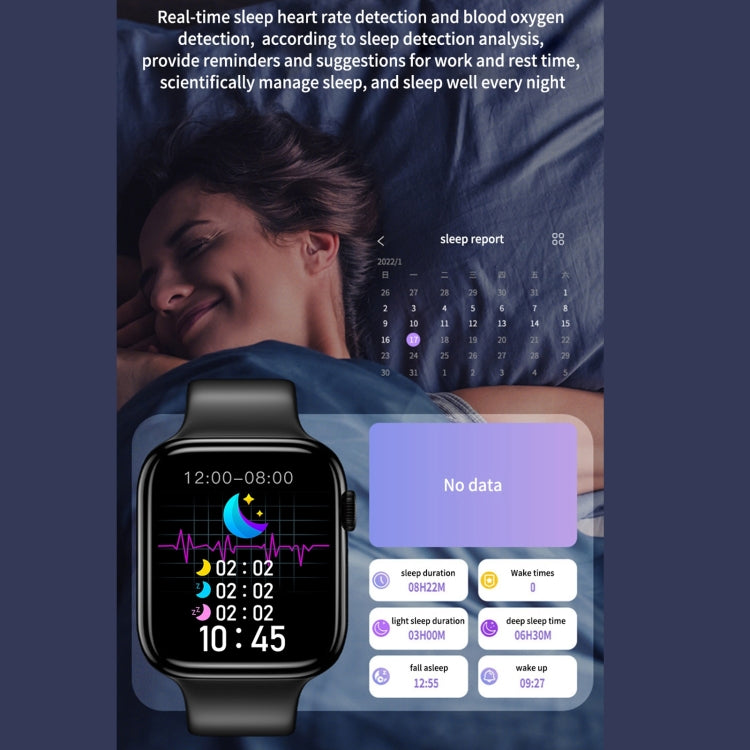 D SEVEN 1.9 inch TFT Screen Smart Watch, Support Bluetooth Dial/Sleep Monitoring(Black) by buy2fix