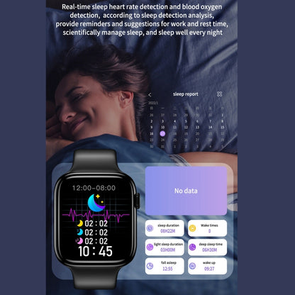 D SEVEN 1.9 inch TFT Screen Smart Watch, Support Bluetooth Dial/Sleep Monitoring(Black) by buy2fix