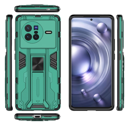 For vivo X80 Supersonic PC + TPU Shock-proof Phone Case(Green) - vivo Cases by buy2fix | Online Shopping UK | buy2fix
