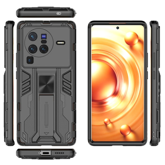 For vivo X80 Pro Supersonic PC + TPU Shock-proof Phone Case(Black) - vivo Cases by buy2fix | Online Shopping UK | buy2fix
