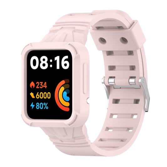 For Xiaomi Redmi Watch 2 Lite/Watch Lite 2/Watch Lite/Redmi Watch 2/Redmi Watch Silicone Integrated Watch Band(Light Pink) - Watch Bands by buy2fix | Online Shopping UK | buy2fix
