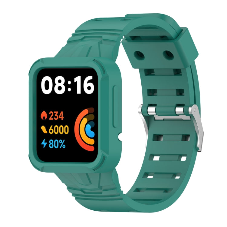 For Xiaomi Redmi Watch 2 Lite/Watch Lite 2/Watch Lite/Redmi Watch 2/Redmi Watch Silicone Integrated Watch Band(Green) - Watch Bands by buy2fix | Online Shopping UK | buy2fix
