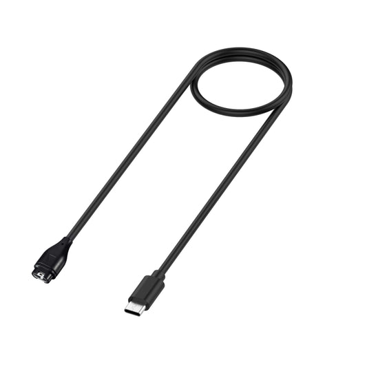 For Garmin Descent G1/Fenix 7/Tactix 7 Universal Type-C / USB-C Smart Watch Charging Cable, Length: 1m(Black) - Charger by buy2fix | Online Shopping UK | buy2fix