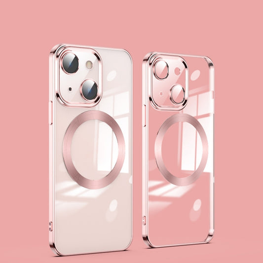 For iPhone 13 MagSafe Magnetic Electroplated Phone Case(Rose Gold) - iPhone 13 Cases by buy2fix | Online Shopping UK | buy2fix