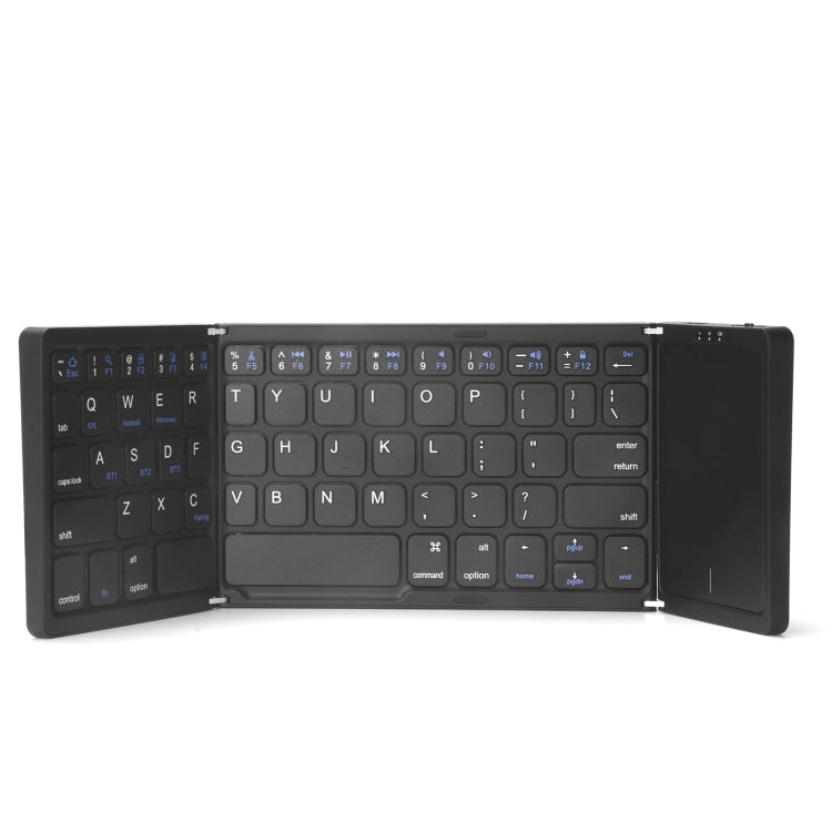 B089T Foldable Bluetooth Keyboard Rechargeable with Touchpad(Black) by buy2fix