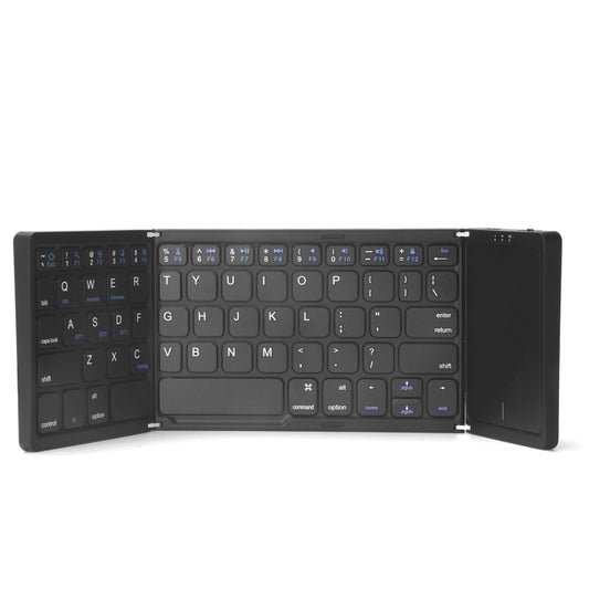 B089T Foldable Bluetooth Keyboard Rechargeable with Touchpad(Black) by buy2fix