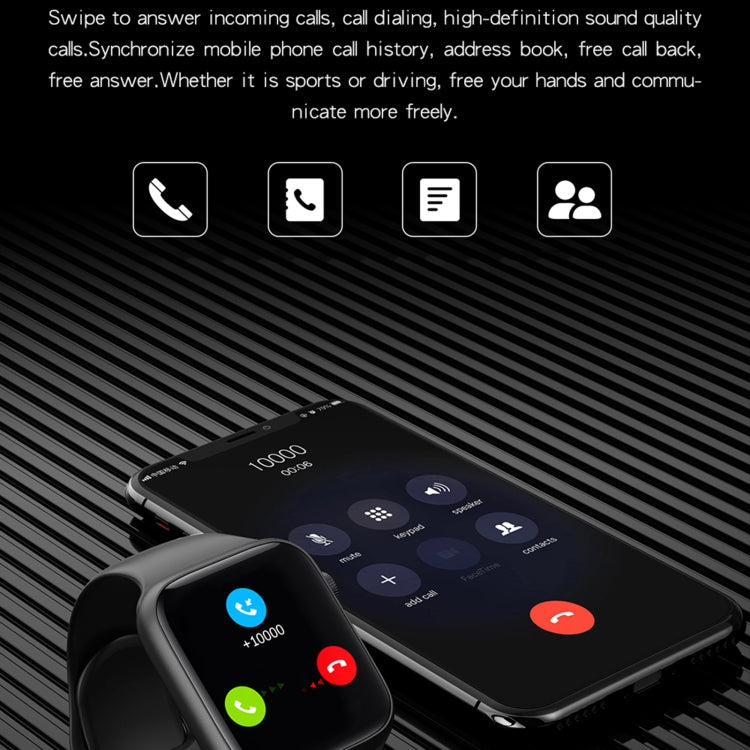 HW22 Pro 1.75 inch HD Screen Smart Watch, Support Bluetooth Dial/Body Temperature Monitoring(Red) by buy2fix